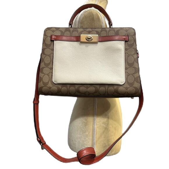 Coach Brown and Cream Satchel - Picture 1 of 14